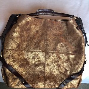 Nordstrom brand leather handbag carryall